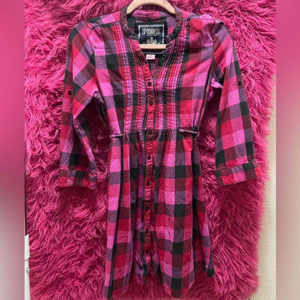 Pink Checkered VS Dress